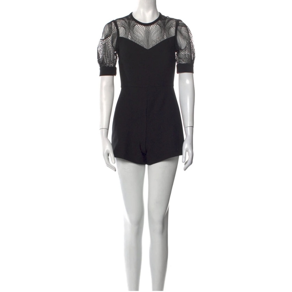 Maje Izoni black lace romper (36)